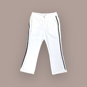 Ogalin Size 28 Off-white with Black Stripe Pants
